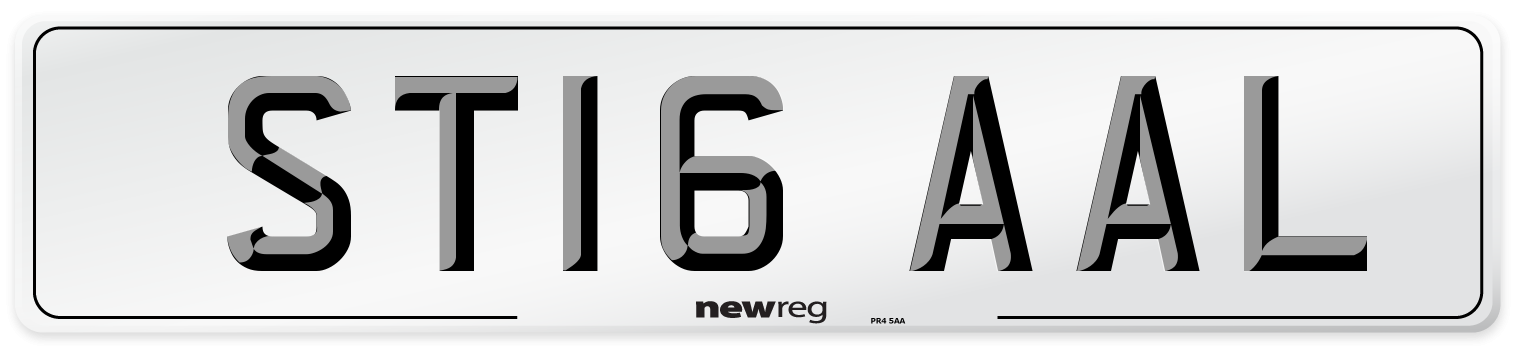 ST16 AAL Number Plate from New Reg